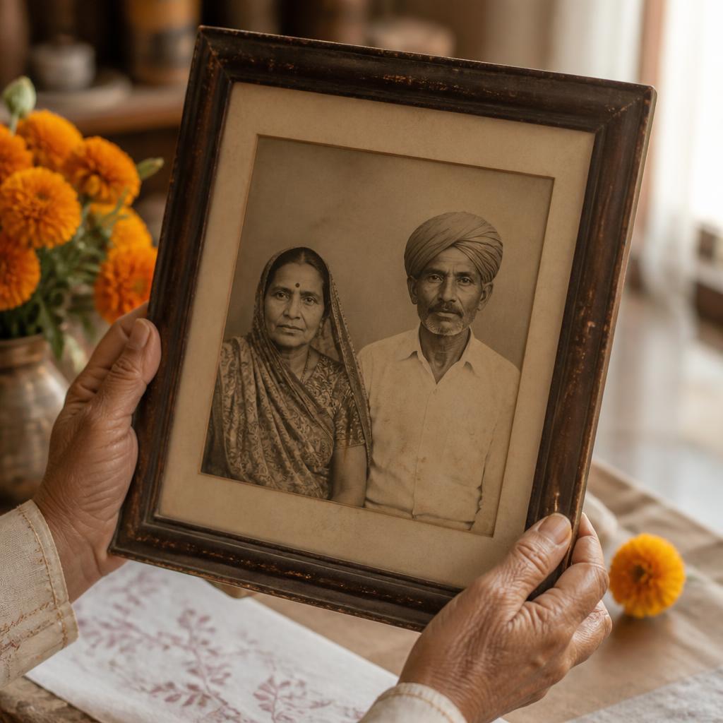 A treasured family moment prepared as a keepsake